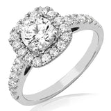 Cushion Semi-Mount Diamond Engagement Ring