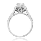 Diamond Halo Semi-Mount Engagement Ring