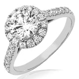 Diamond Halo Semi-Mount Engagement Ring