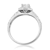 Diamond Halo Semi-Mount Engagement Ring