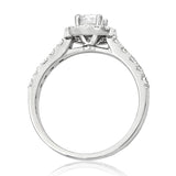 Diamond Halo Semi-Mount Engagement Ring