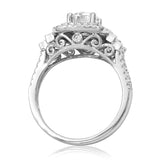 Cushion Semi-Mount Diamond Composite Engagement Ring