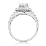 Diamond Halo Semi-Mount Engagement Ring