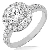 Diamond Halo Semi-Mount Engagement Ring