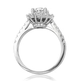 Diamond Halo Semi-Mount Engagement Ring