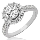 Diamond Halo Semi-Mount Engagement Ring