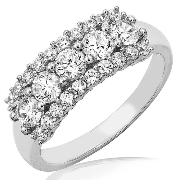 Diamond Composite Semi-Mount Band Ring
