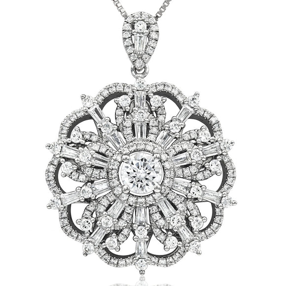 Floral Diamond Composite Pendant