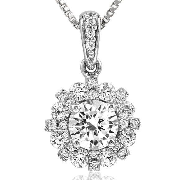 Diamond Snowflake Semi-Mount Pendant