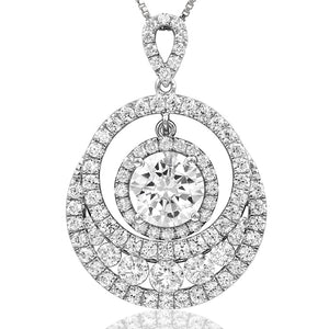 Modern Styled Diamond Pendant