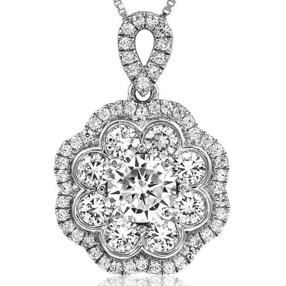 Floral Diamond Composite Pendant