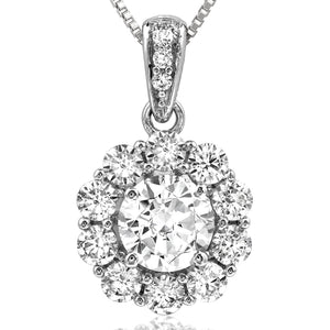 Diamond Halo Semi-Mount Pendant