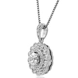 Floral Semi-Mount Diamond Pendant