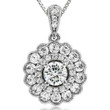 Floral Semi-Mount Diamond Pendant