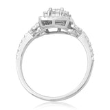Cushion Diamond Composite Engagement Ring