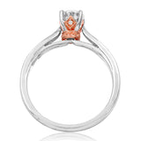 Diamond Semi-Mount Engagement Ring with Rose Gold Accent