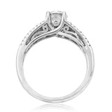 Vintage Semi-Mount Diamond Engagement Ring with Split Shoulders