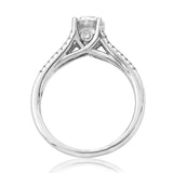 Diamond Semi-Mount Engagement Ring with Split Shoulders