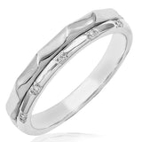 Men's Patterned Diamond Band Ring