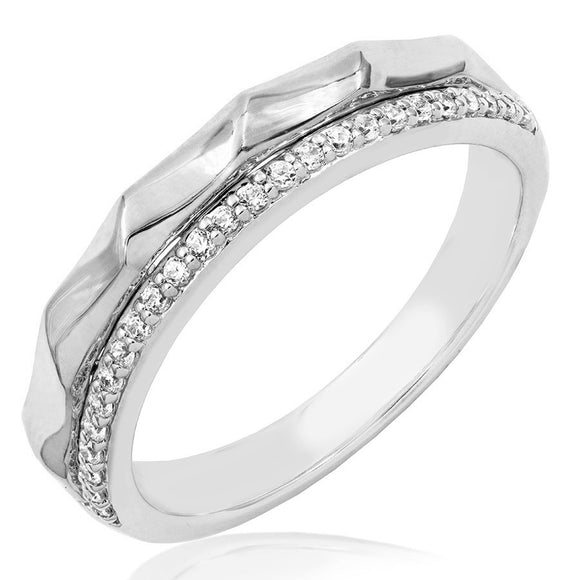 Men's Patterned Diamond Band Ring