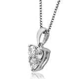 Diamond Cluster Heart Pendant