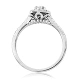 Diamond Cluster Oval Halo Engagement Ring