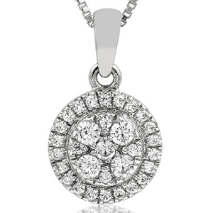 Diamond Cluster Halo Pendant