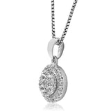 Diamond Cluster Halo Pendant