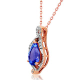 Gemstone Leaf Pendant with Diamond Frame