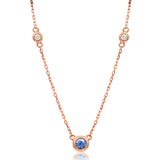 Diamond Bezel Gemstone Necklace