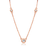 Diamond Bezel Gemstone Necklace