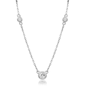 Diamond Bezel Gemstone Necklace