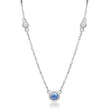 Diamond Bezel Gemstone Necklace