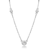 Diamond Bezel Gemstone Necklace