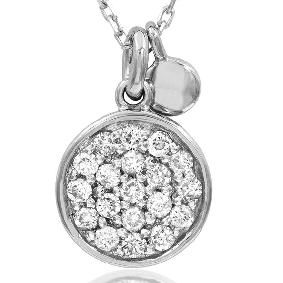 Diamond Pavé Circle Necklace