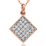 Diamond Pavé Square Necklace