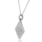 Diamond Pavé Square Necklace
