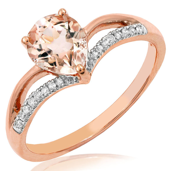 Gemstone Tiara Ring with Diamond Accent
