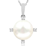 Pearl Pendant with Diamond Accent