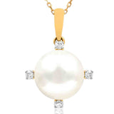 Pearl Pendant with Diamond Accent