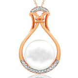 Pearl Pendant with Diamond Accent