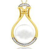 Pearl Pendant with Diamond Accent