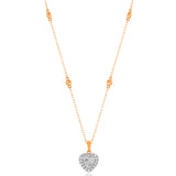 Heart Diamond Cluster Necklace