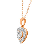 Heart Diamond Cluster Necklace
